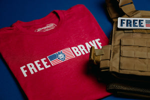 Free & Brave Red T-Shirt