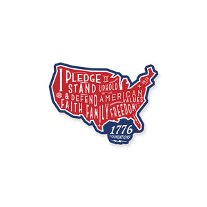 The Pledge Sticker R/W/B